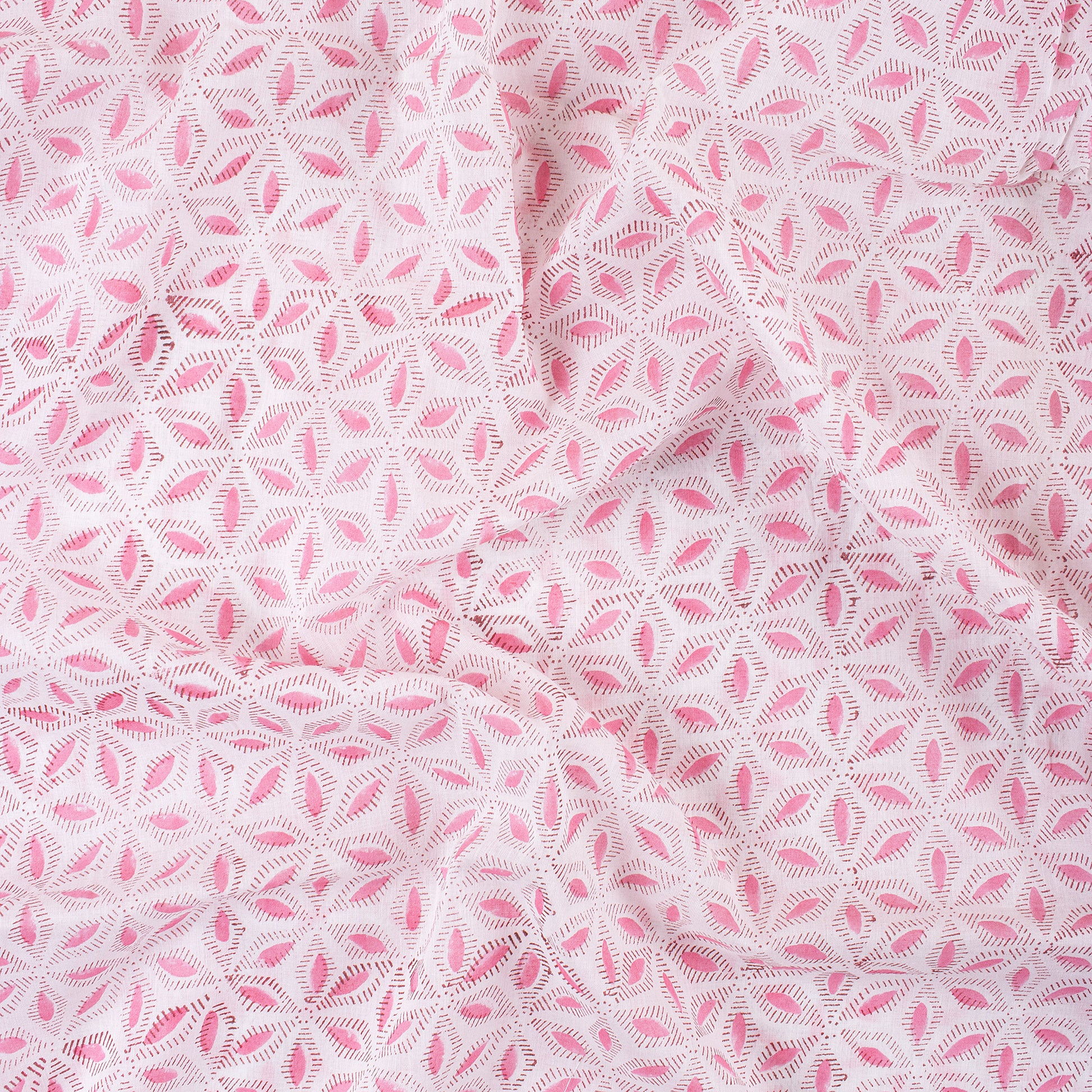 Pink Floral Cotton Fabric