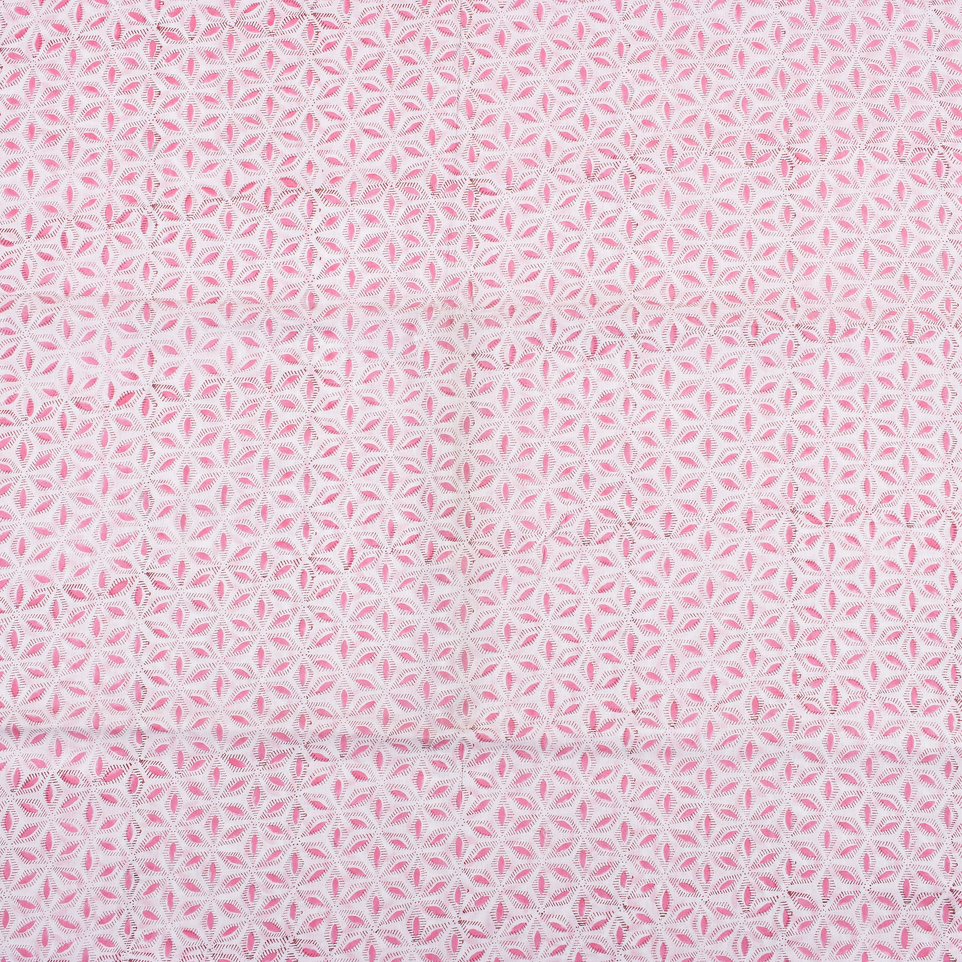 Pink Floral Cotton Fabric