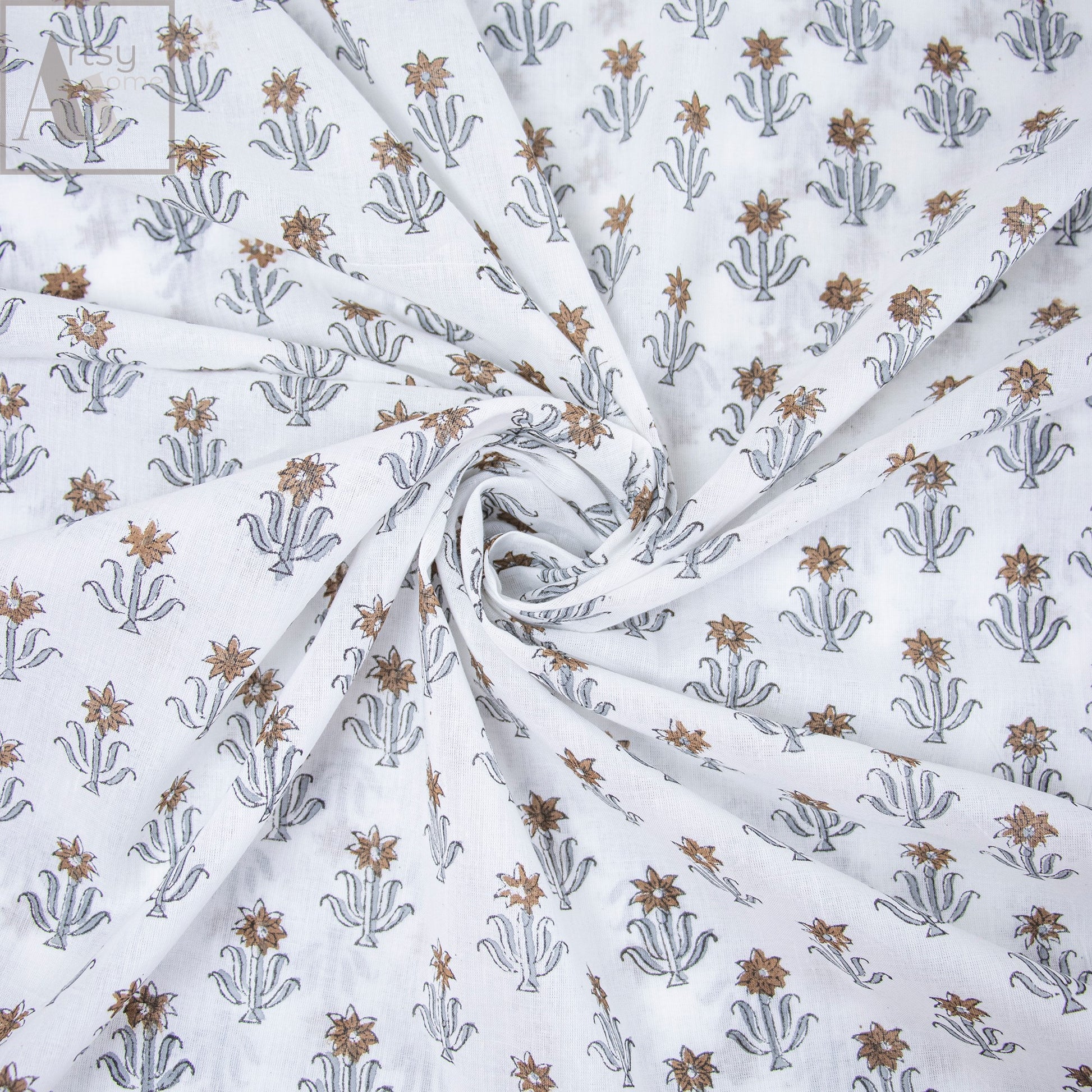 Sanganeri Hand Block Printed Fabric Online