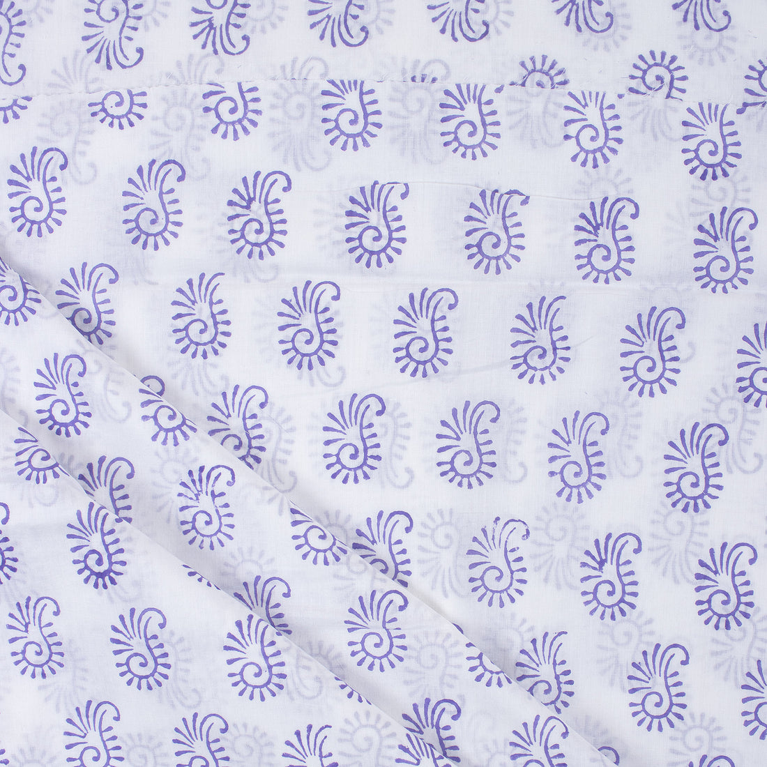 Purple Paisley Printed Fabric