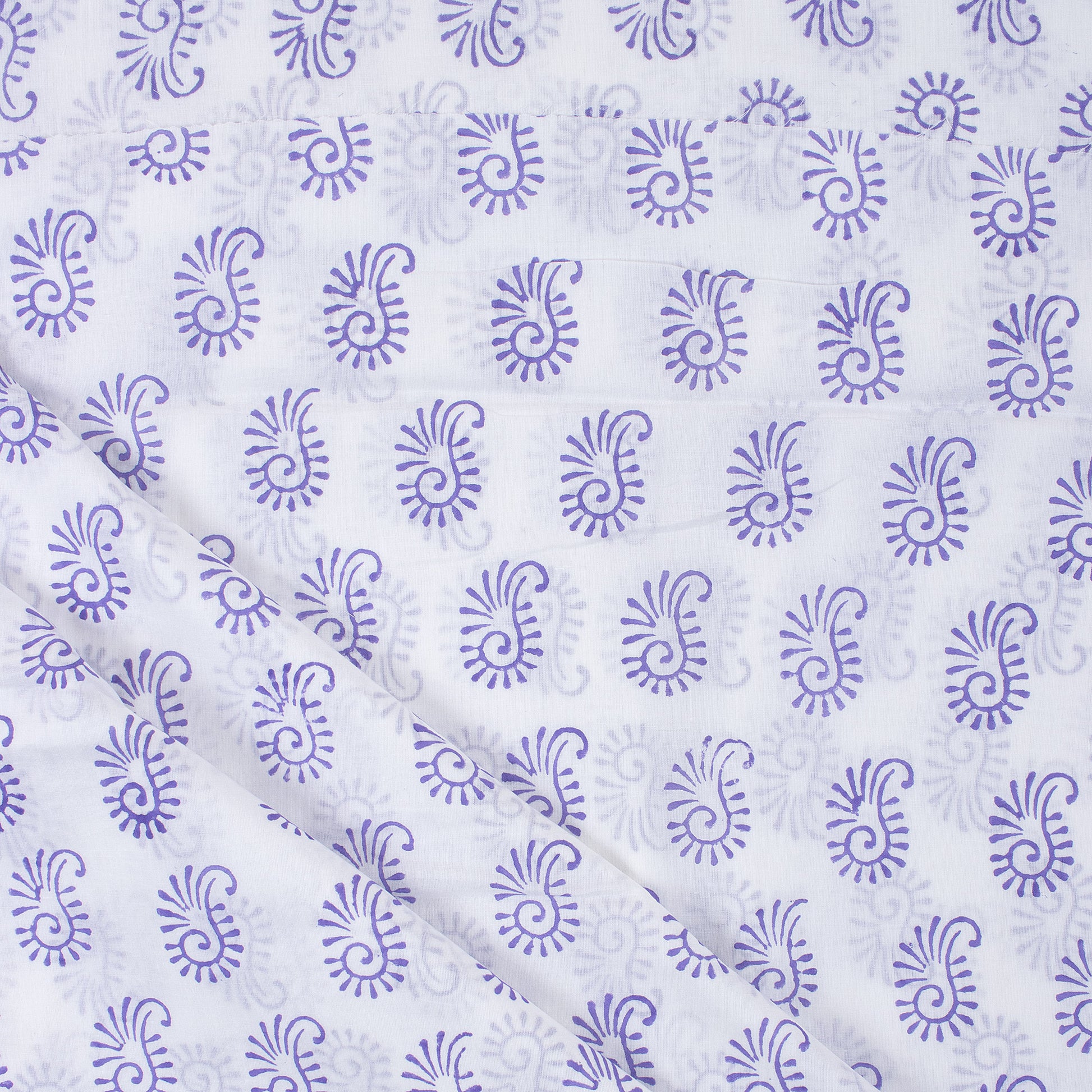 Purple Paisley Printed Fabric