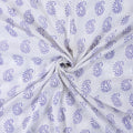 Purple Paisley Printed Fabric