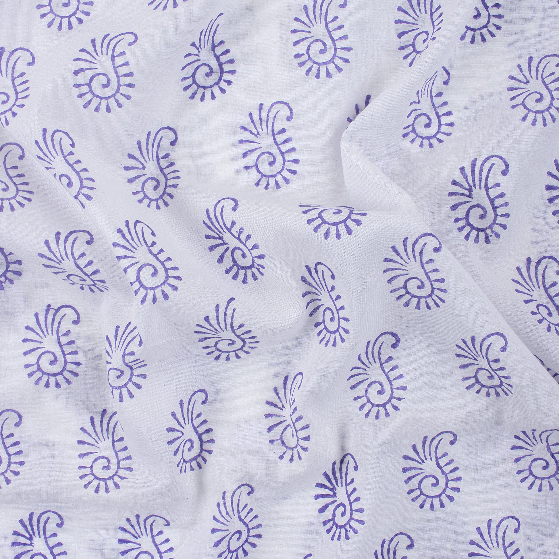 Purple Paisley Printed Fabric