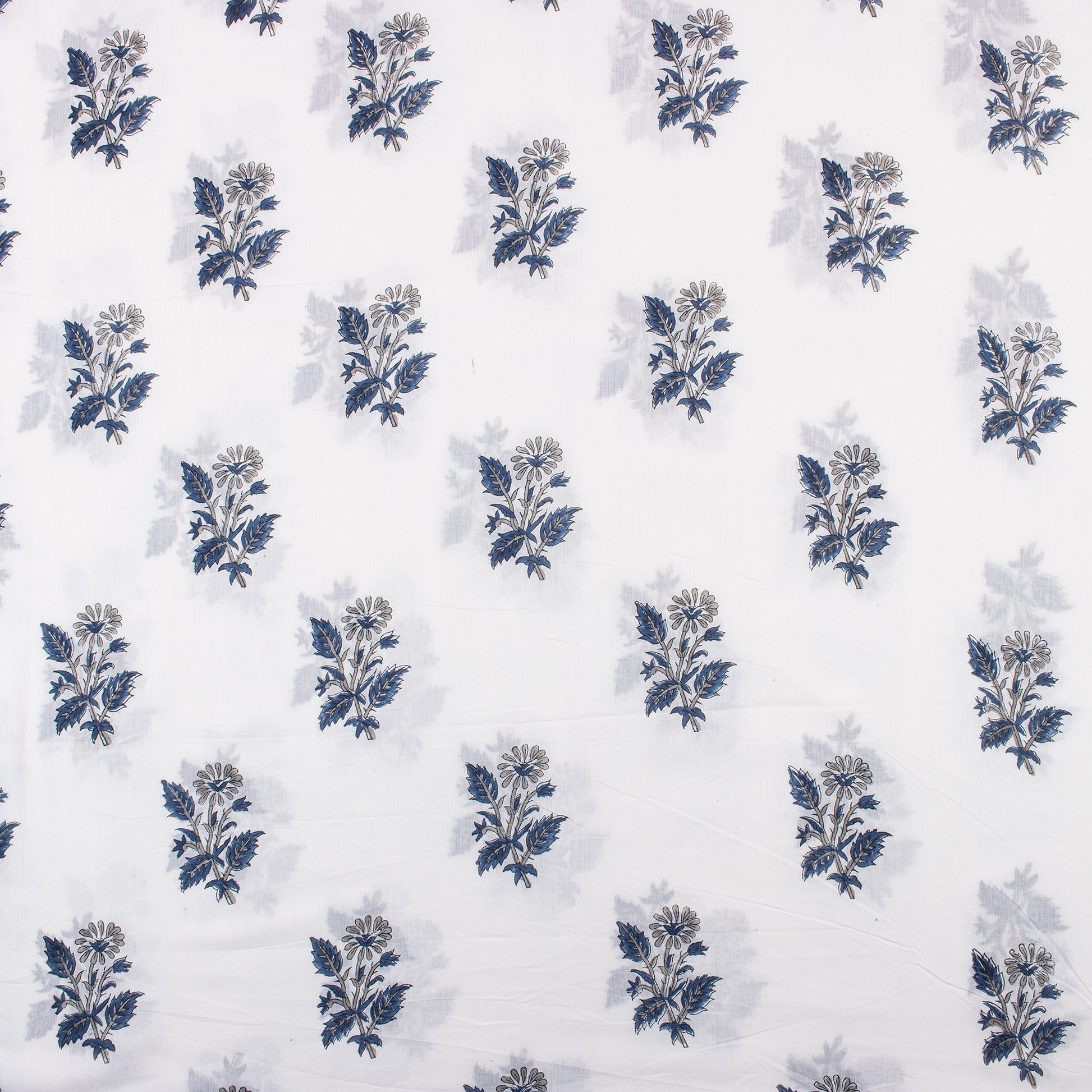 Hand Block Boota Floral Cotton Print Fabric