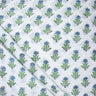 Sanganeri Cotton Print Green Floral Fabric Online