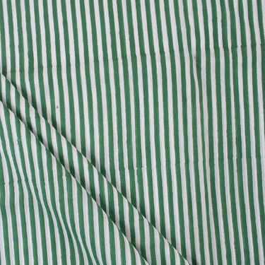 Striped Indian Printed Cotton Fabric