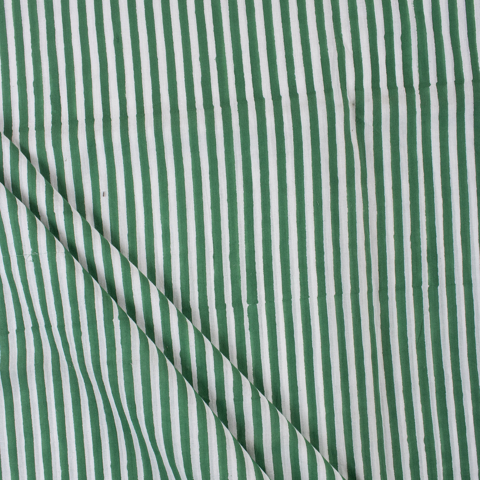 Striped Indian Printed Cotton Fabric