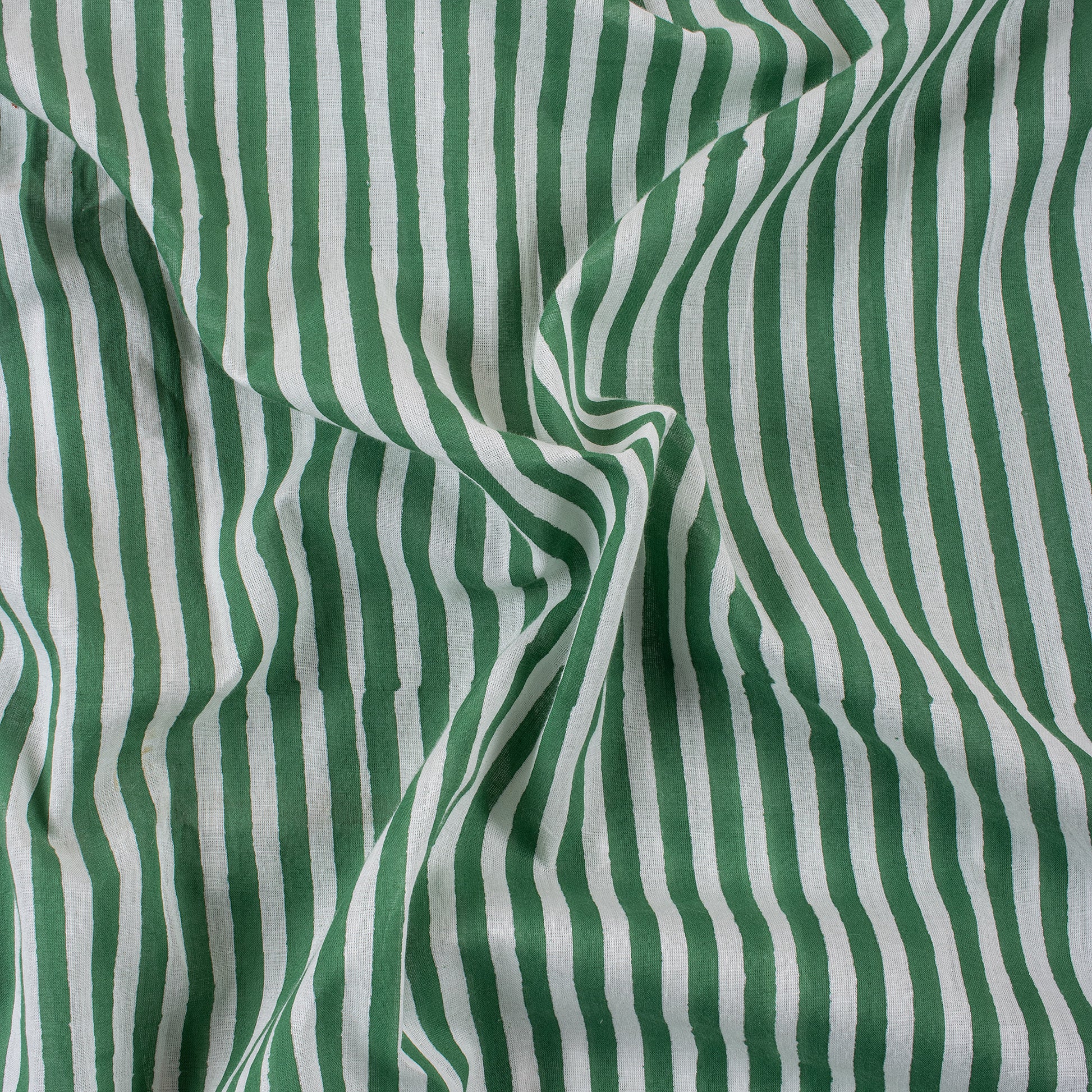 Striped Indian Printed Cotton Fabric