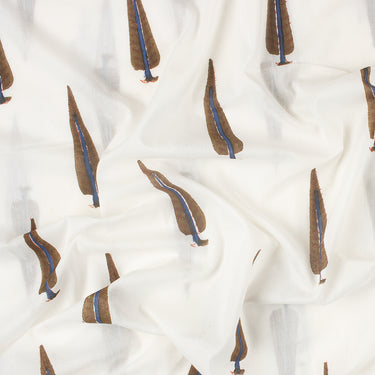 Hand Block Floral Printed Fabric