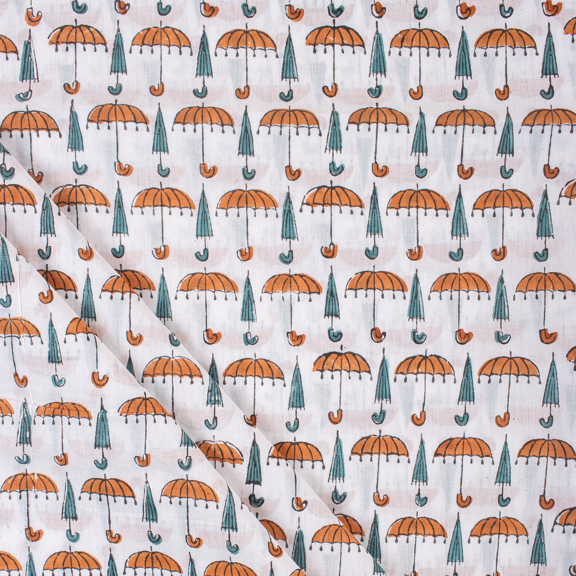 Umbrella Block Print Fabric