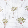 Sanganeri Green Date Palm Tree Hand Block Print Silk Fabric Online