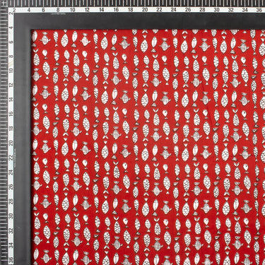 Fish Hand Block Printed Pure Cotton Fabric