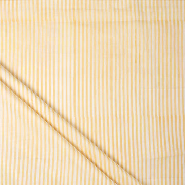 Hand Block Striped Print Cotton Fabric