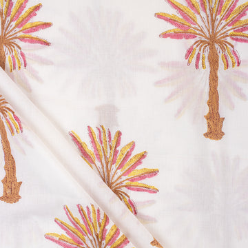 Palm Tree Jaipur Block Print Fabric