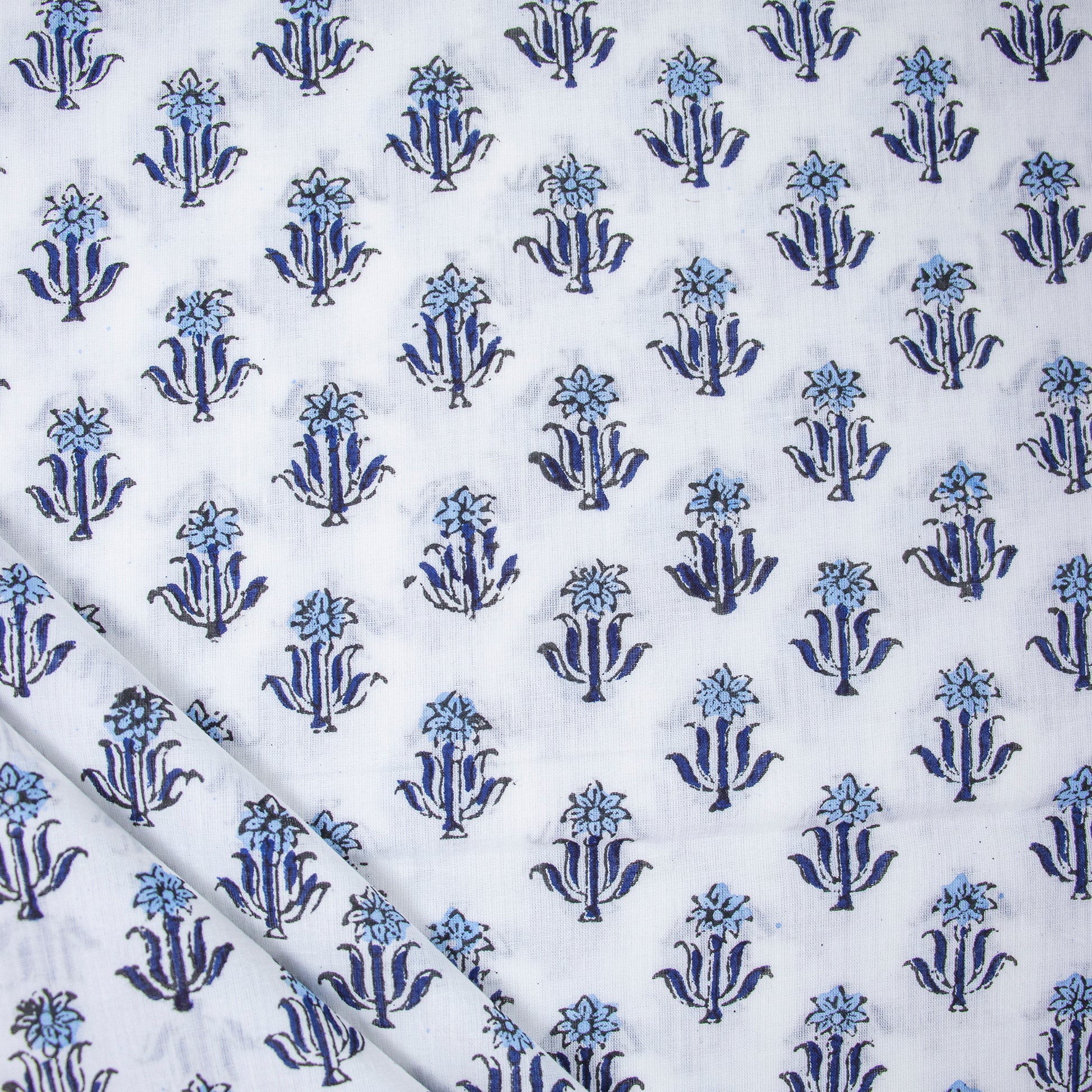 Sanganeri Floral Jaipuri Block Print Fabric Online