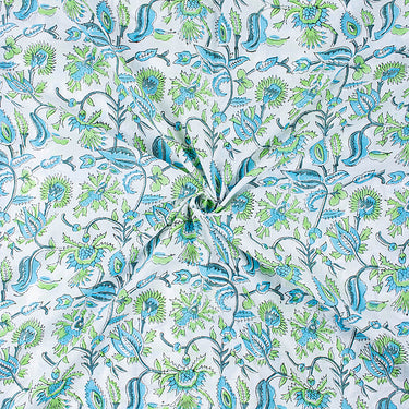 Hand Block Floral Printed Best Cotton Fabric Online