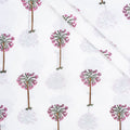 Pink Date Palm Tree Cotton Hand Block Print Fabric Online