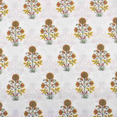 Handmade Block Boota Floral Printed Cotton Fabric