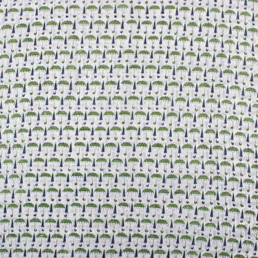 Umbrella Cotton Block Print Fabric