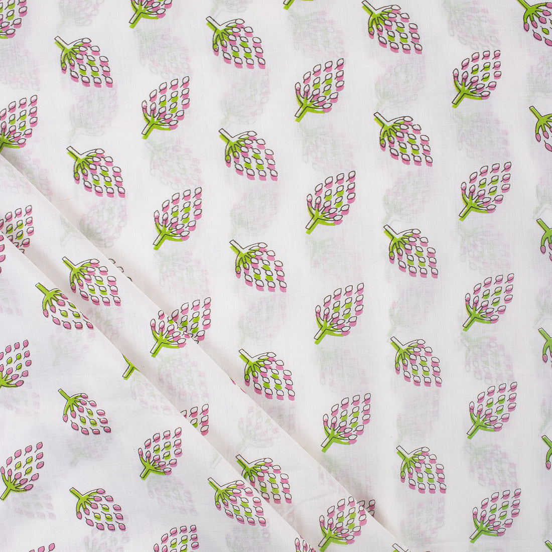 Super Soft Floral Block Print Fabric