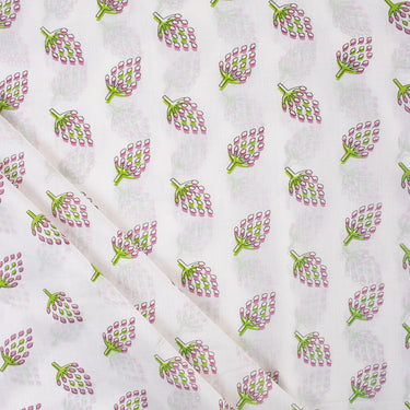 Super Soft Floral Block Print Fabric