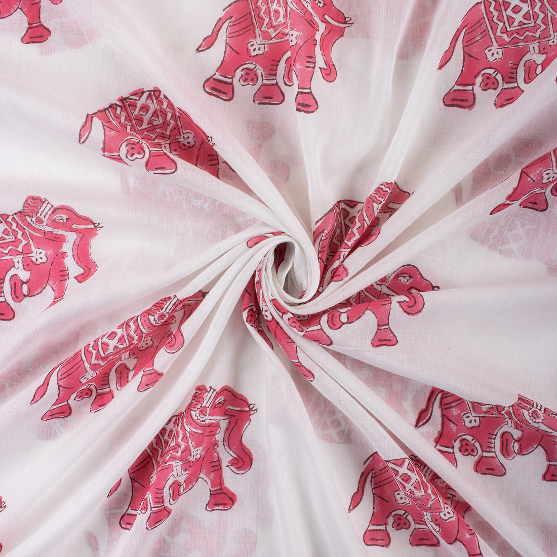 Elephant Jaipur Block Print Fabric