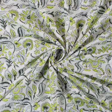 Floral Printed Pure Cotton Fabric