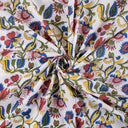 Hand Block Floral Print Voile Jaipur Fabric