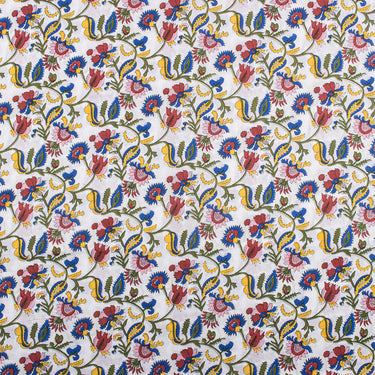 Hand Block Floral Print Voile Jaipur Fabric