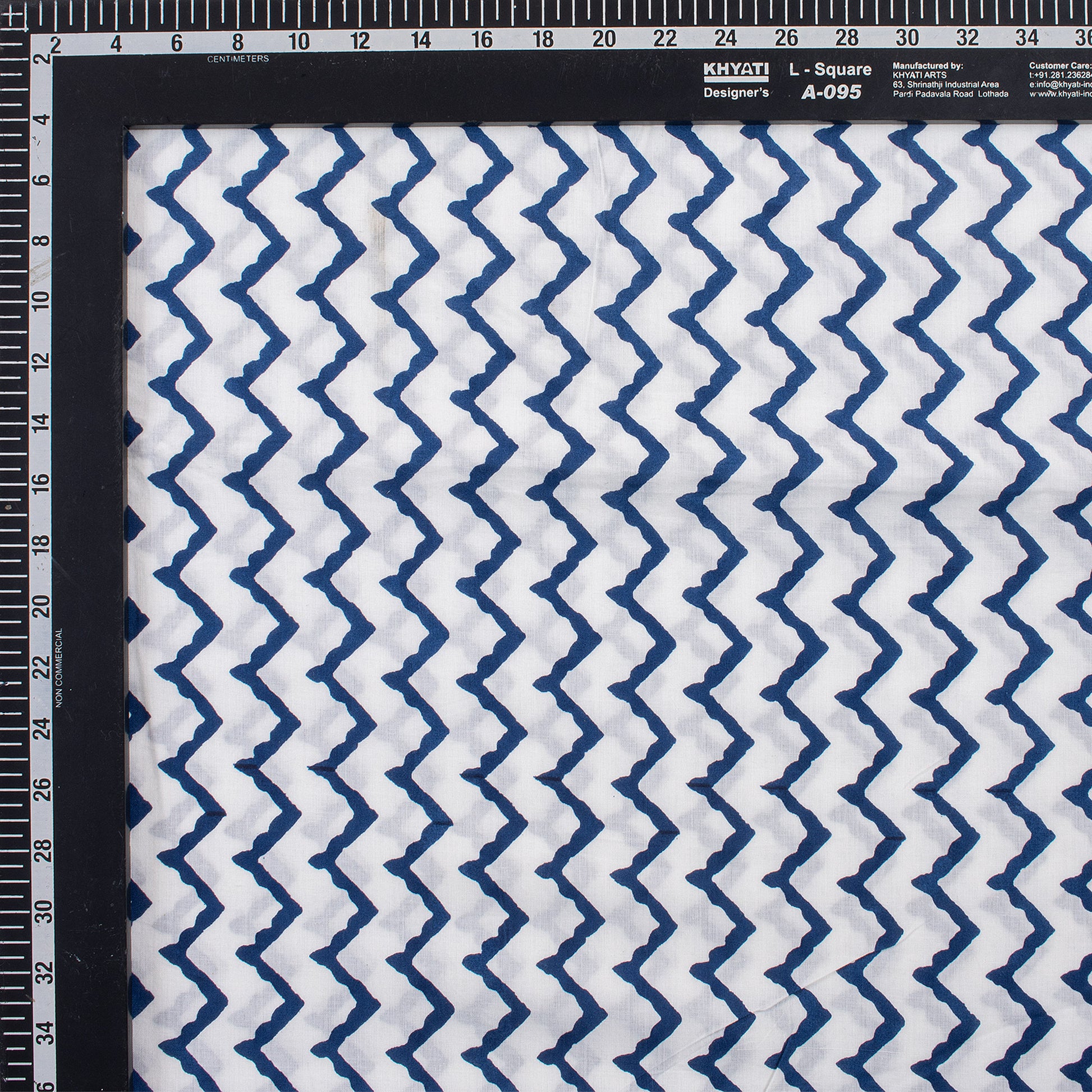 Zig Zag Jaipuri Block Print Fabric