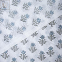 Sanganeri Floral Block Print Cotton Silk Fabric Online