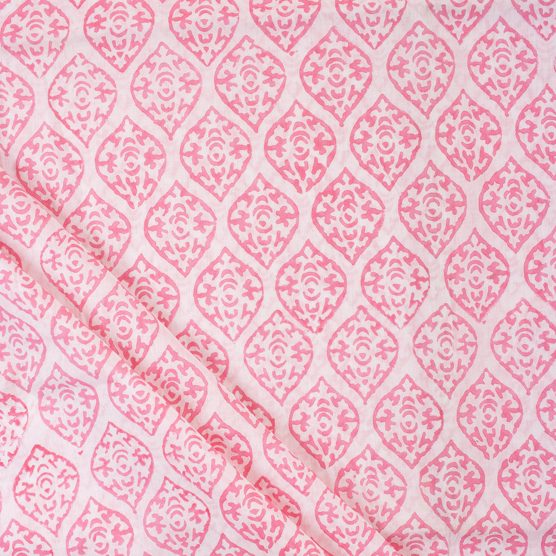 Floral Cotton Block Print Fabric