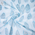 Sky Blue Hand Blocked Fabric Online