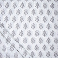 Hand Block Grey Leaf Jaipur Print Fabric Online