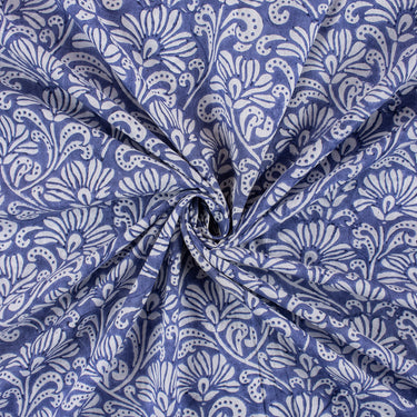 Purple Floral Printed Best Cotton Fabric