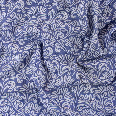 Purple Floral Printed Best Cotton Fabric