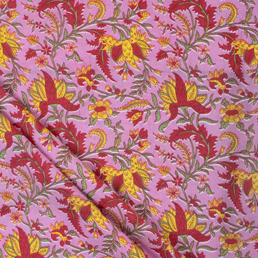 Floral Handmade Block Print Cotton Fabric Online