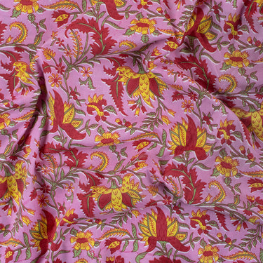 Floral Handmade Block Print Cotton Fabric Online