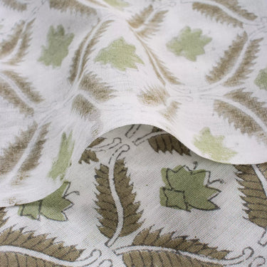 Hand Block Printed Organic Cotton Fabric For Dress
