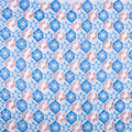 Hand Block Sky Blue Floral 100% Pure Cotton Fabric Online