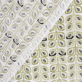 Soft Grey Hand Block Printed Cotton Silk Fabric Online