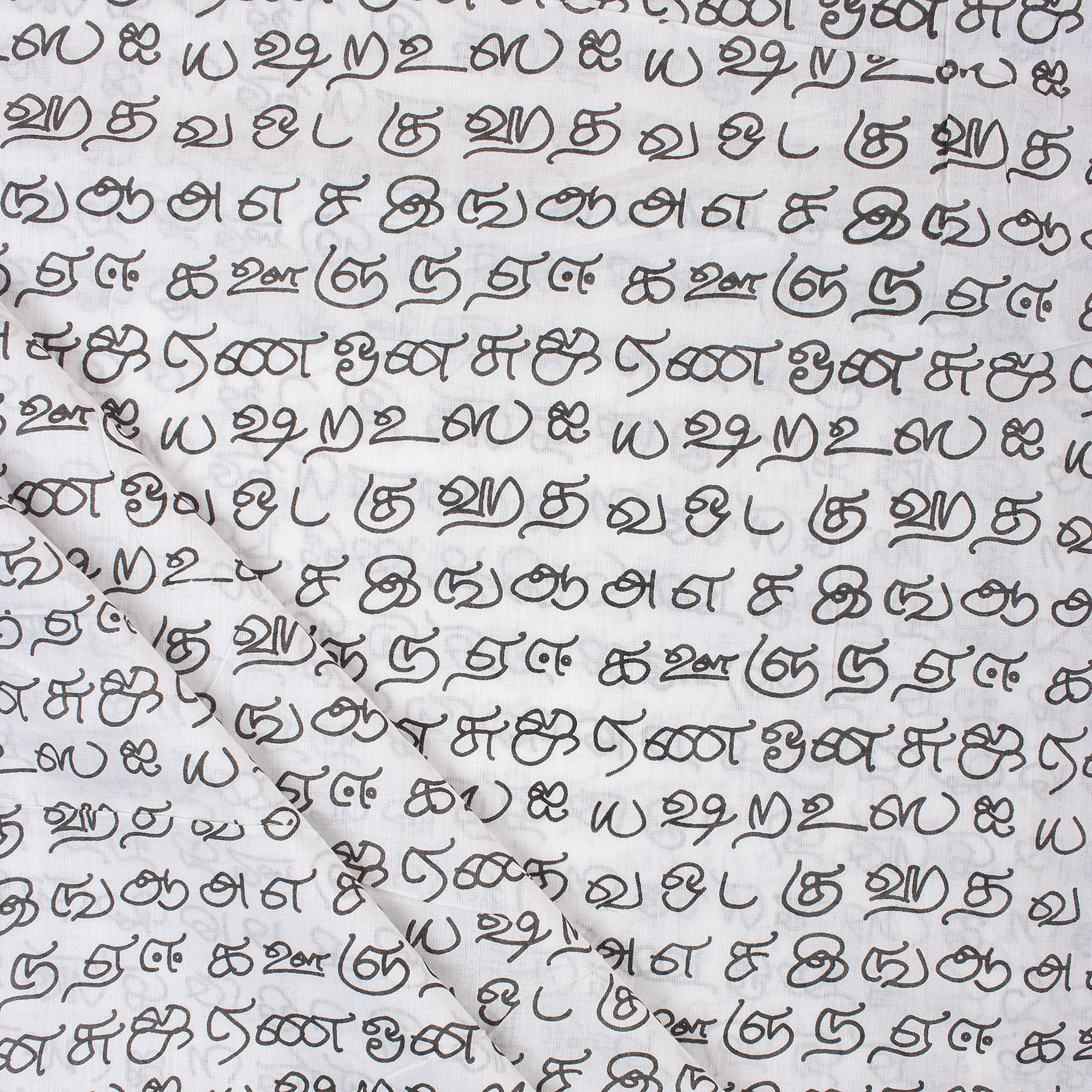 Tamil Language Jaipuri Print Fabric