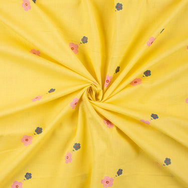 Yellow Self Print Fabric