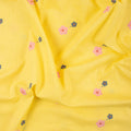 Yellow Self Print Fabric