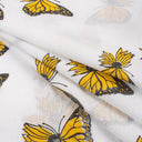 Yellow Butterfly Jaipuri Block Print Fabric