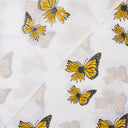 Yellow Butterfly Jaipuri Block Print Fabric