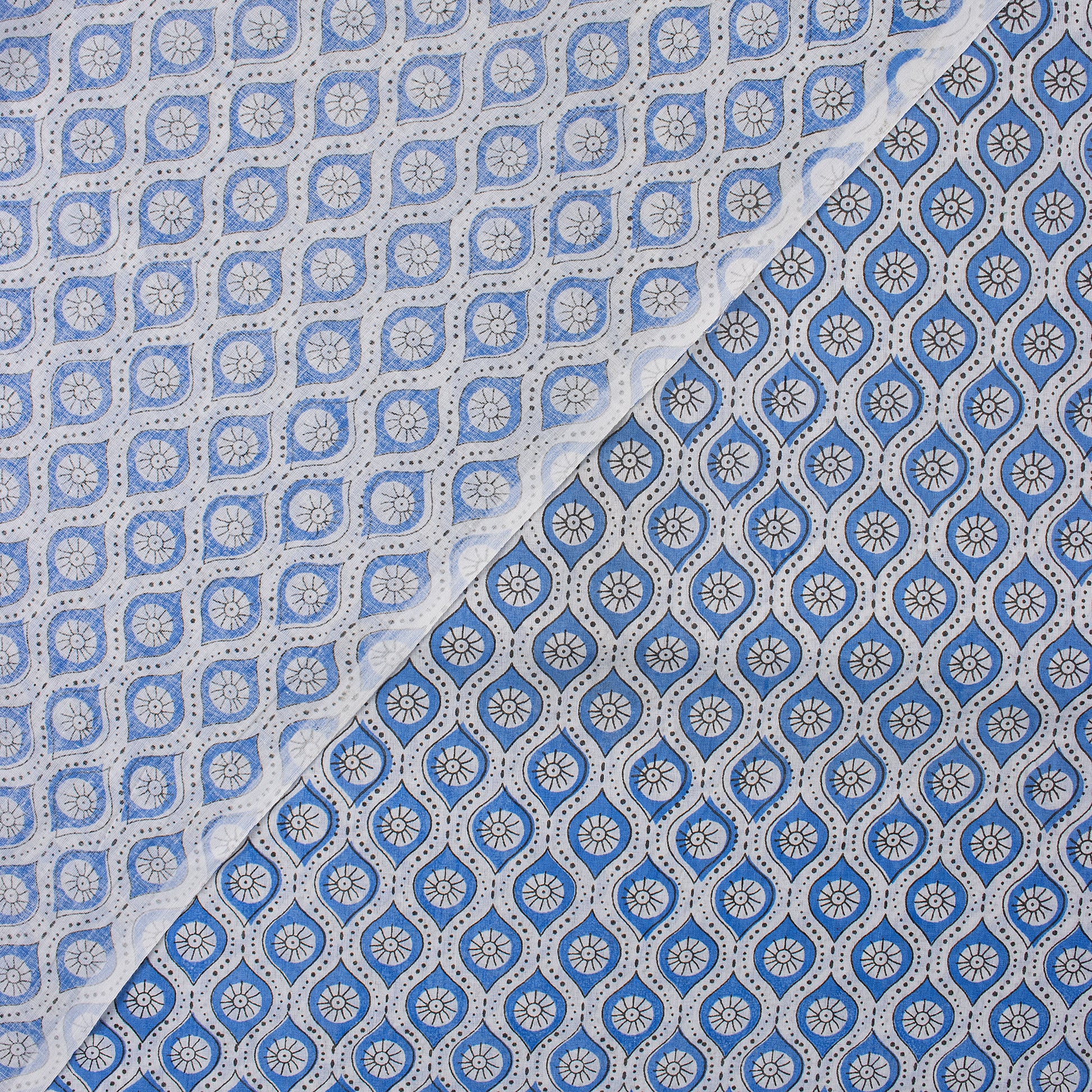 Hand Block Printed 100% Pure Cotton Fabric