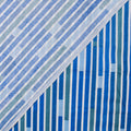 Blue Striped Printed Soft Cotton Fabric