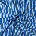 Blue Striped Printed Soft Cotton Fabric