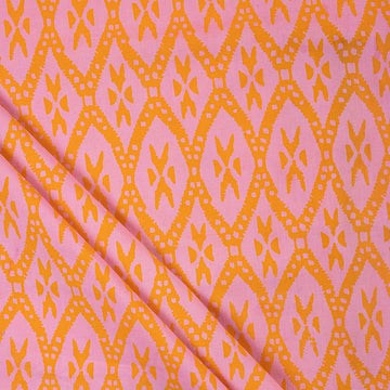 Ikat Printed Pure Cotton Fabric Cloth